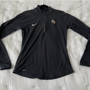 UCF Knights Nike Quarter Zip Jacket Womens Medium Black Dri-Fit